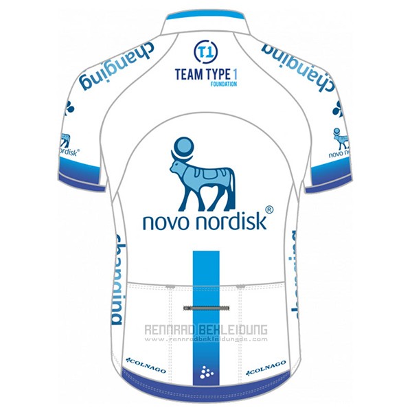 2017 Fahrradbekleidung Novo Nordisk Wei Trikot Kurzarm und Tragerhose - zum Schließen ins Bild klicken